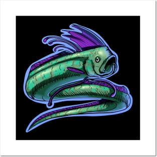 Regalecidae Rad design sea serpent dragon color variant C Posters and Art